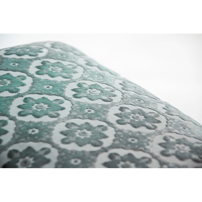 Small Moroccan Lumbar Pillow Cover & Insert, Jade, 12" x 24"