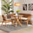 Charlles Polyester Blend Upholstered Rattan Bench