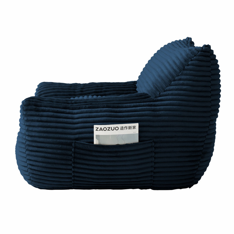 Fauteuil à billes pour adultes, très grand canapé-lit confortable pour chambre à coucher et dortoir, Bleu