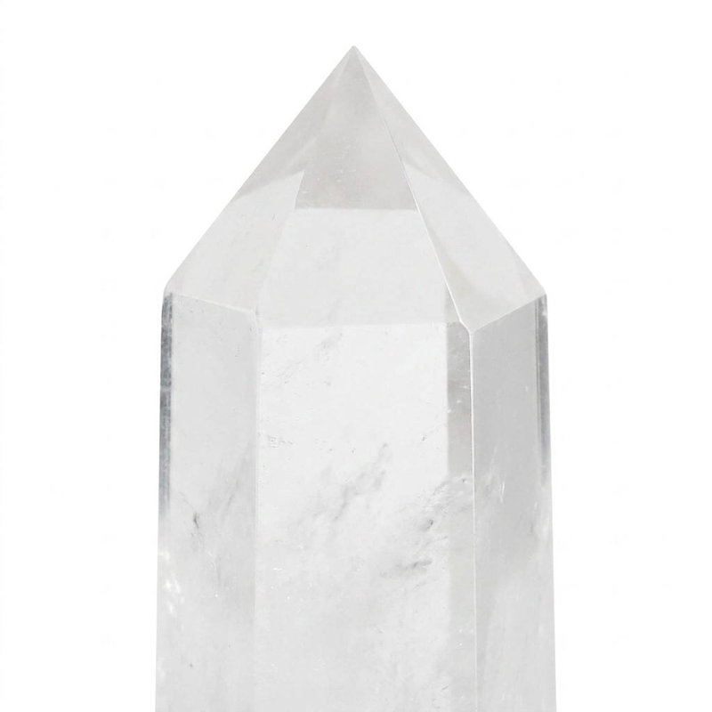  Tour à pointes hexagonales en quartz fondu transparent de 3,94 pouces de haute pureté