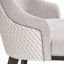 Chaise de salle à manger avec accoudoirs Carmela - zinc / gris anthracite brillant