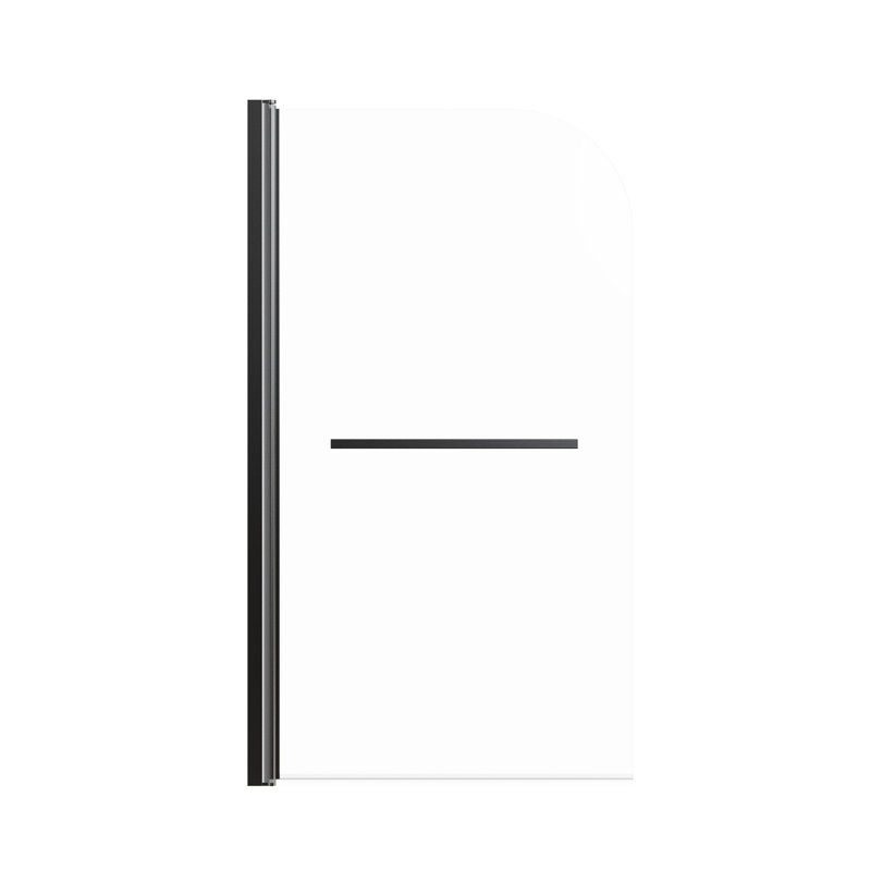 31 po L * 55 po H Portes de douche sans cadre pour baignoire, 1/4 po (6 mm) de porte en verre trempé épais de type GSC, panneau de porte de douche pivotant pour salle de bain