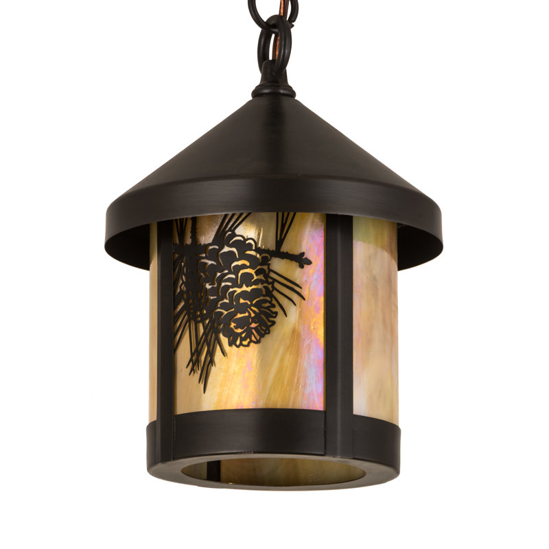 9" Wide Fulton Winter Pine Pendant