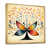 Toile avec cadre flottant or
