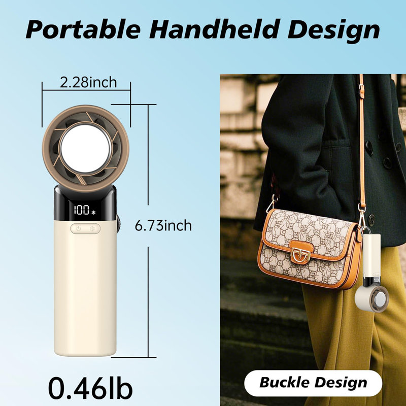 Portable Handheld Fan, Beige