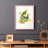 Lime & Cerulean Parrots I Framed Print - Solid Wood-1180804766-1180804767