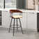 Lynnox Swivel Counter or Bar Height Upholstered Stool with Arms