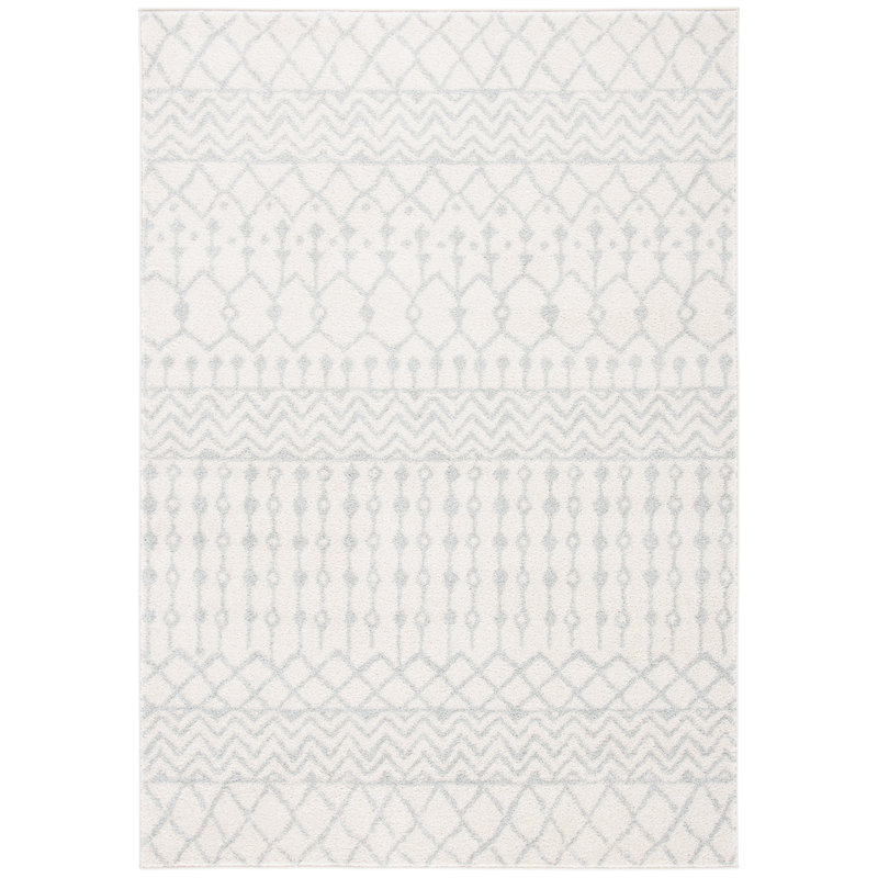 Tapis ivoire / gris clair Delong Southwestern, Rectangulaire 3 pi x 5 pi
