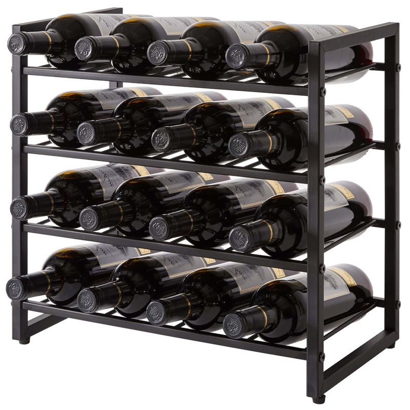 Berto Wine Bottle Rack Black