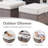 Canapé d'extérieur en rotin avec coussins et repose-pieds Tya-469042804