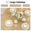 Table de salle à manger 43 po pour 4 personnes, petite table de cuisine avec plateau en bois et base en métal robuste-582335241