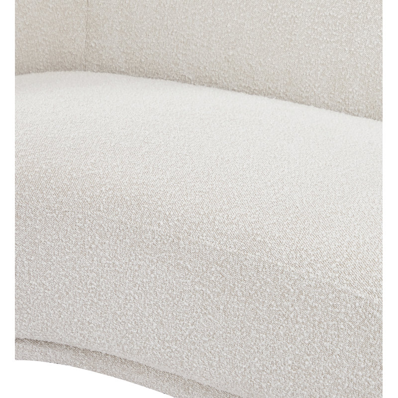 Chaise en tissu Hyde, Tissu crème bouclé