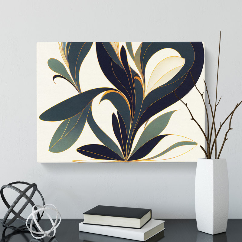Precious Plant Leaf - Wrapped Canvas Print, 40cm H x 60cm W x 3cm D