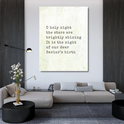 Trinx Lux + Me Designs Gallery Wrapped Canvas Art Titled: O Holy Night
