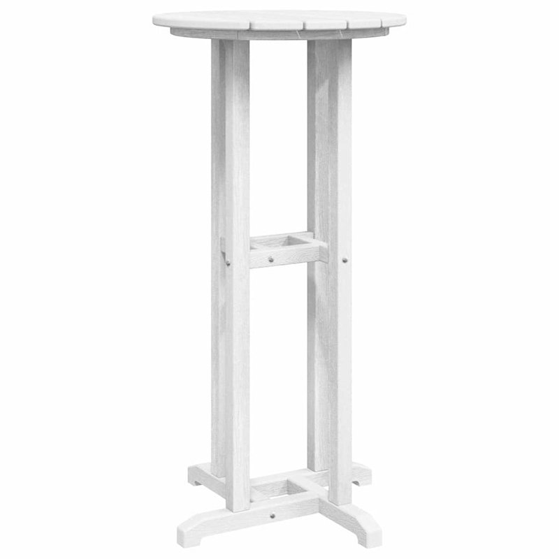 Round Outdoor Standing Height Table, White