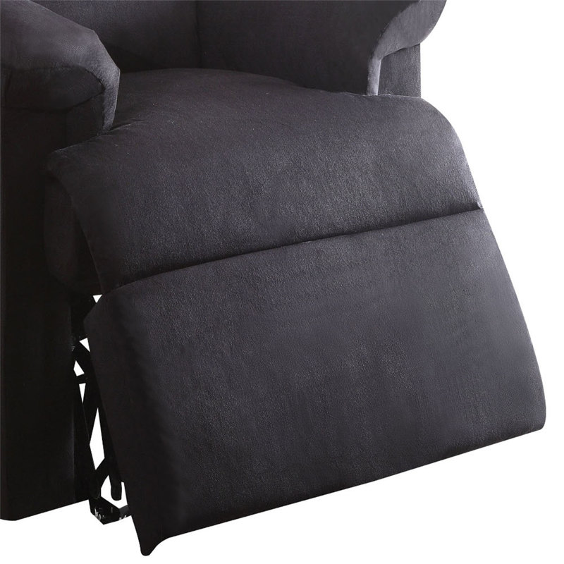 Arcadia Black Woven Fabric Motion Recliner, Black