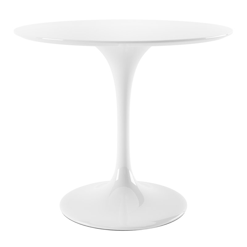 Table de salle à manger Rose Rose, H 29 po x l 36 po x P 36 po, Blanc 1