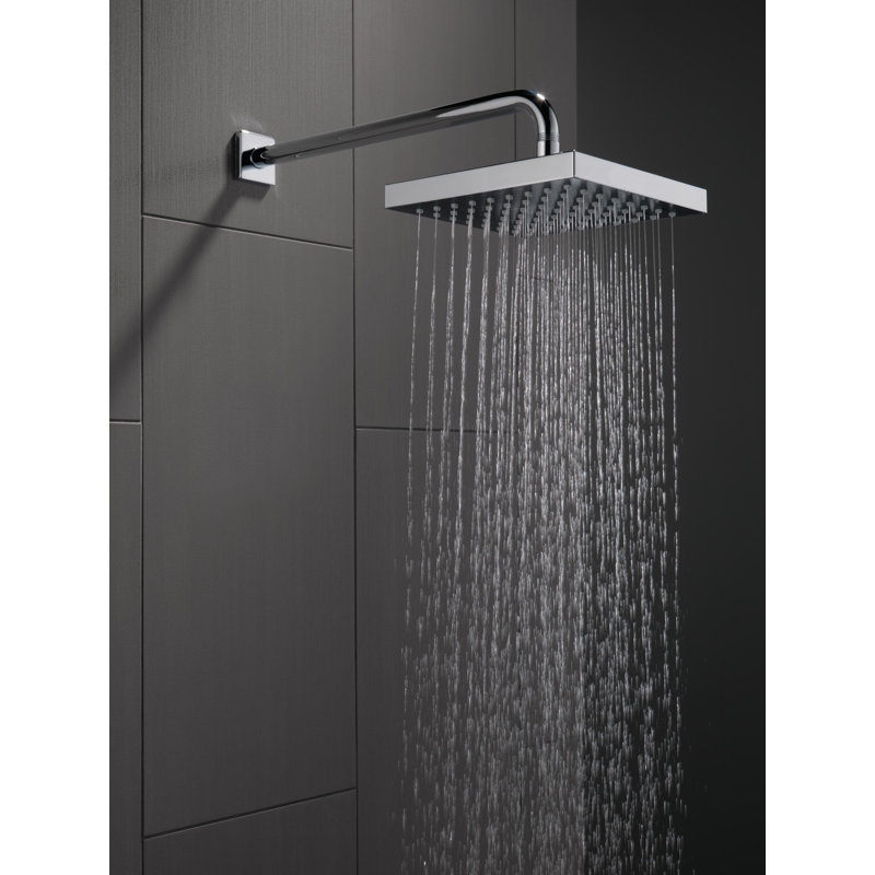 Pomme de douche carrée à jet unique Universal, Chrome