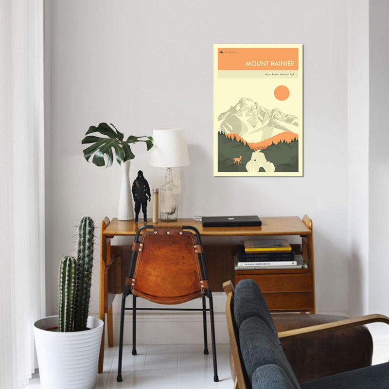 «Mount Rainier», impression sur toile, H 26 po x l 18 po x P 1,5 po, Pas de tapis, Toile tendue