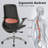 Ergonomic Mesh Office Chair with adjustable armrests for front, back, left, and right，Adjustable Height & Lumbar Support - Breathable Task Chair-1694287003