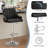 George Bar Stools Set of 2, Adjustable Swivel Barstools, Faux Leather Bar Chairs, Upholstered Counter Height with High Backrest Stool for Kitchen Island, Black-69536611