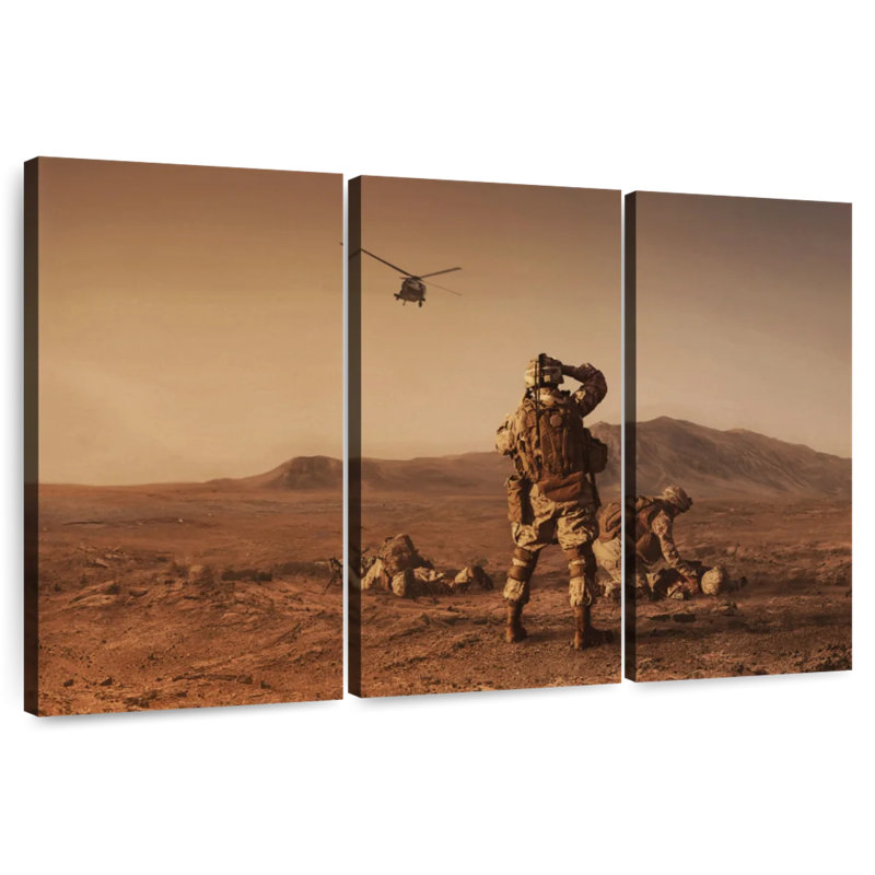 Lelar Medevac Army, 36" H x 57" W