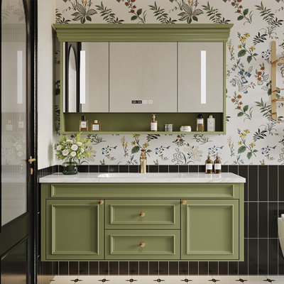 American-style light luxury bathroom cabinet