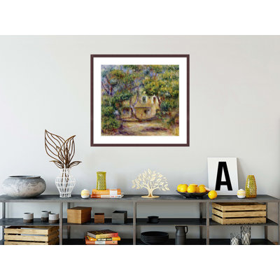 «The Farm at Les Collettes» par Pierre-Auguste Renoir, impression giclée encadrée