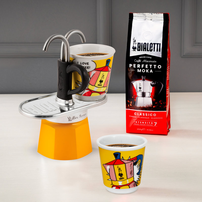 Bialetti Mini Express R Lichtenstein 2 Cup Percolator
