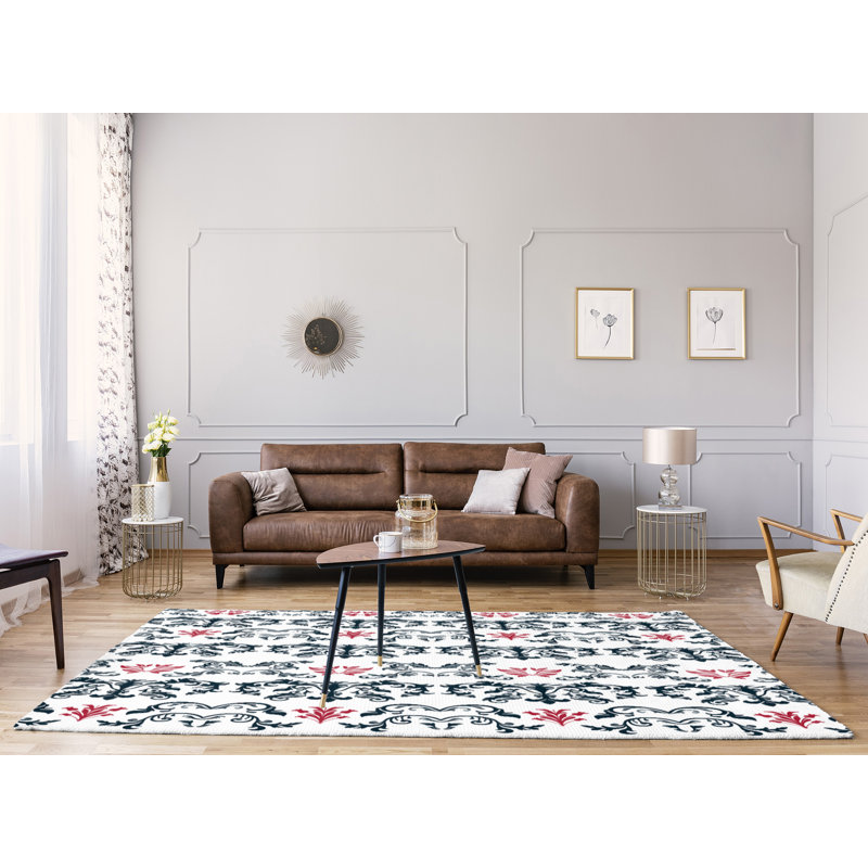 Damask Indoor Rug, Rectangle 8' x 10'