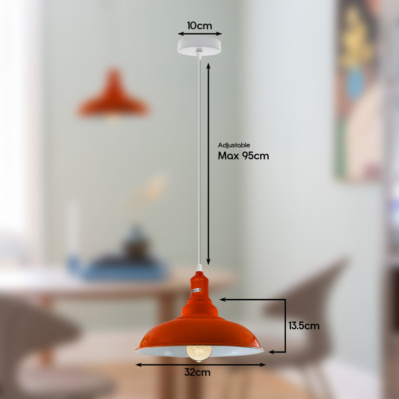 Adaria 1 - Light Dome Pendant, Orange