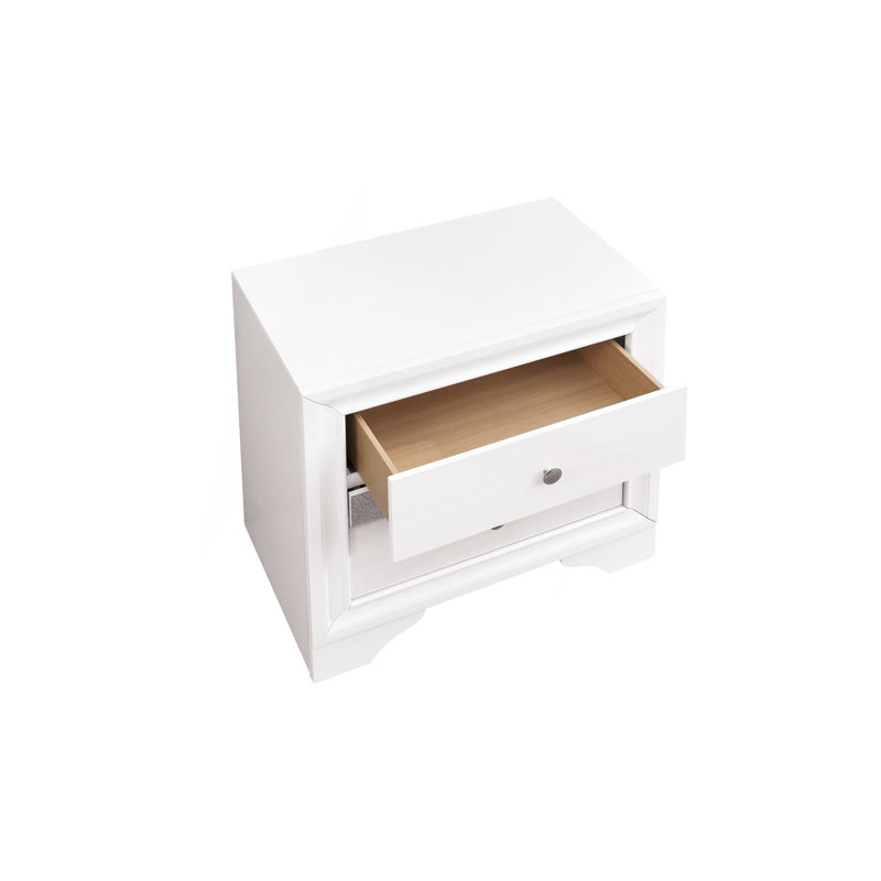 Table de chevet Madrid G02390-N, Blanc