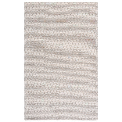 Elle Ivory Hand-Woven Geometric Rug