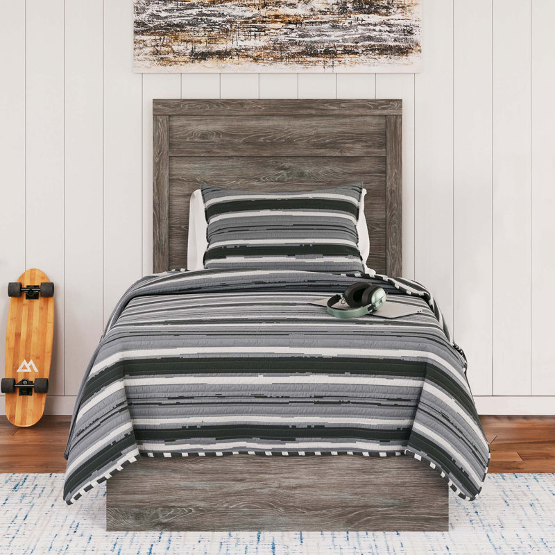 Lozano Ralinksi Twin Panel Bed, Gray