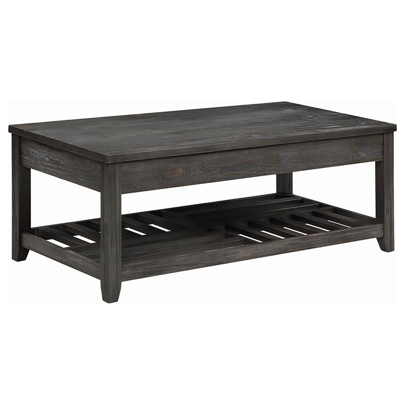 Table basse à plateau relevable gris