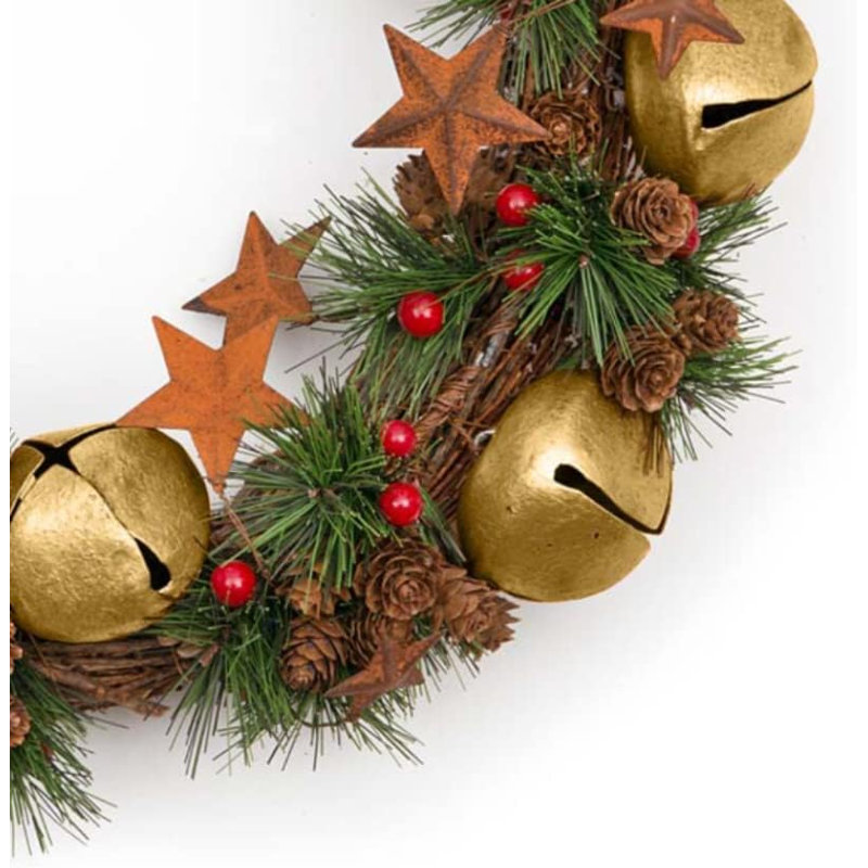 Faux PVC 15.74cm Christmas Wreath, Gold