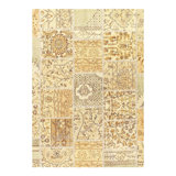 Canvello Handmade Beige Turkish Patch Work - 5'11'' X 8'11''