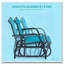 Steel Outdoor Glider Chair with Curved Armrests