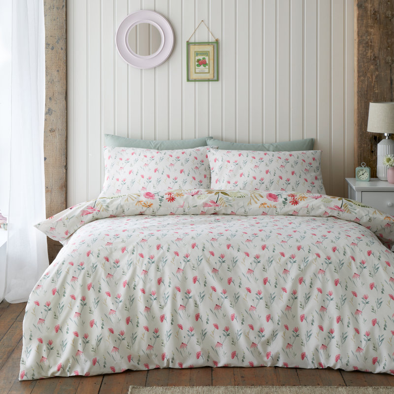 Ella Poppy Reversible Duvet Cover Set, King