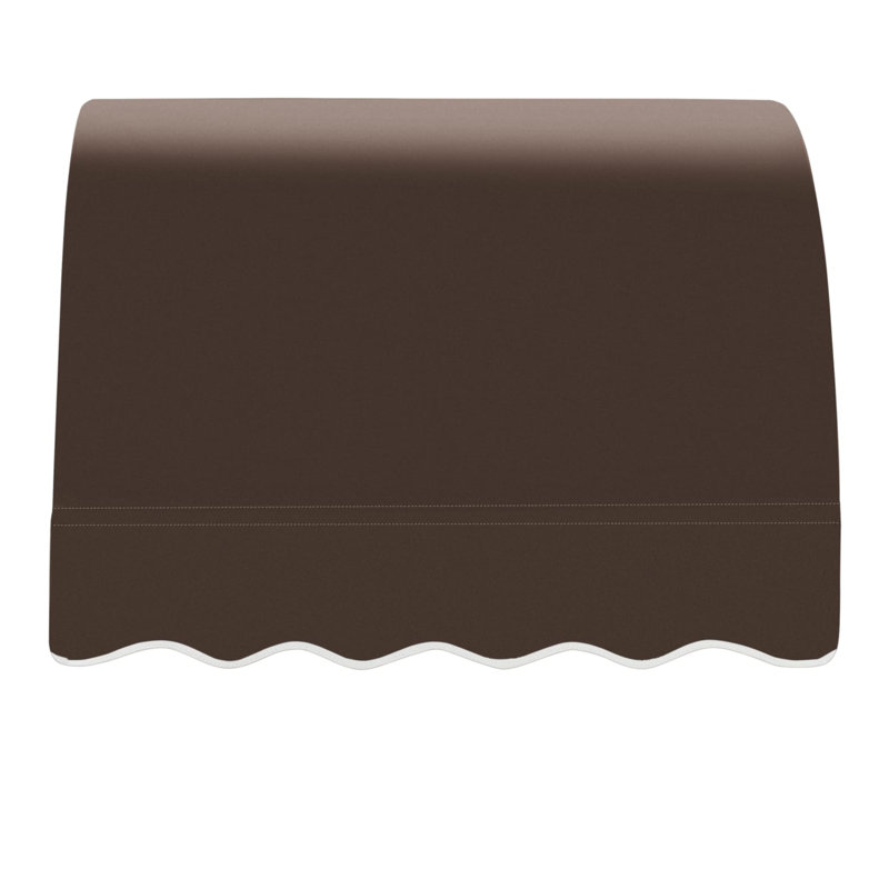 Awntech Savannah Acrylic Fabric Fixed Awning, Brown, 44" H x 40.5" W x 36" D