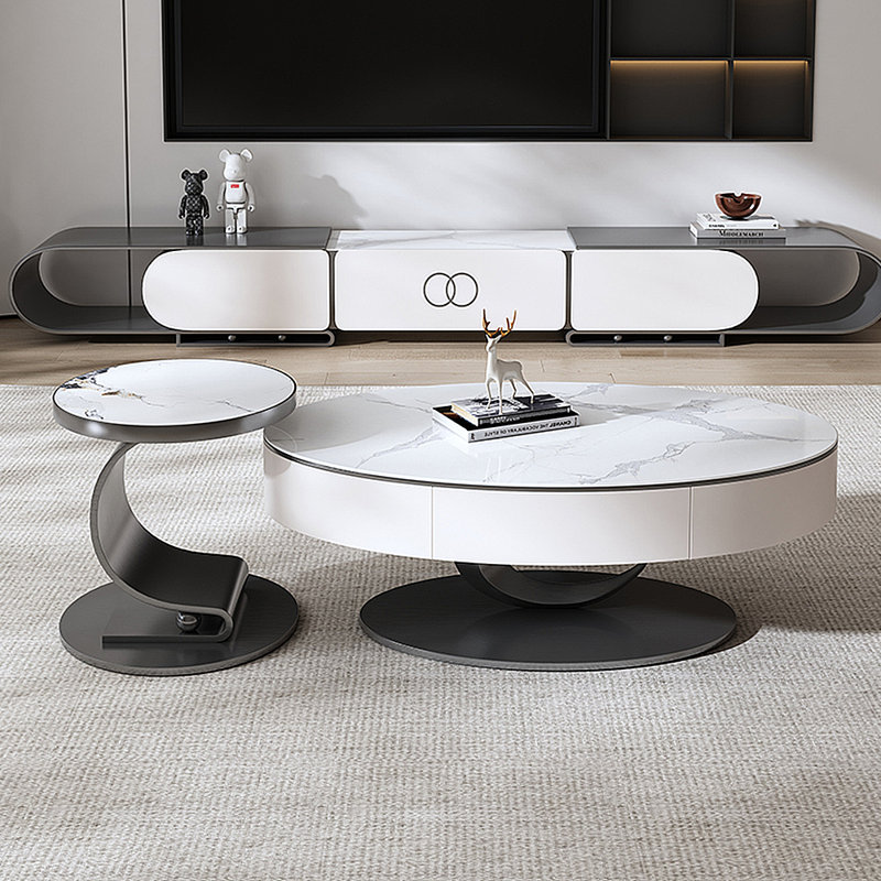 Ensemble de tables basses Light Luxury, H 17,72 po x L 64,96 po x l 27,56 po