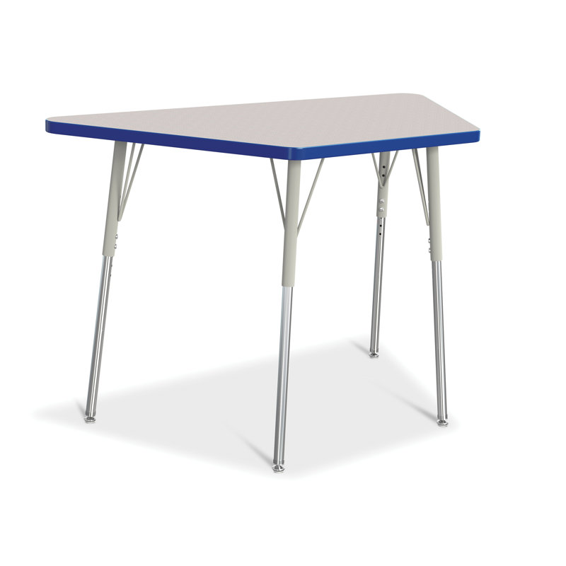Tables d'activité Berles®, l 28 po x P 48 po (taille adulte : H 24 po à 31 p, Gris tacheté avec un accent bleu arc-en-ciel