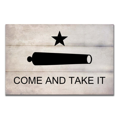 «Gonzales Flag - Come And Take It» sur bois