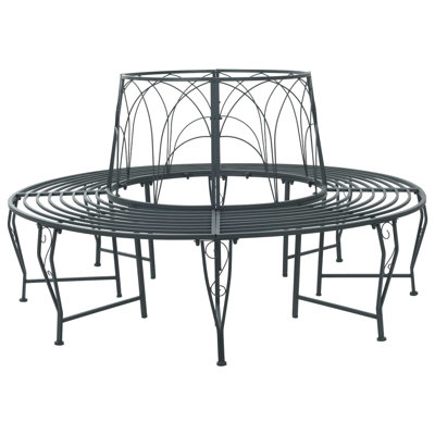 160 cm W Steel Tree Bench