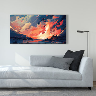 Magma does not wait - 24"x48" Framed canvas