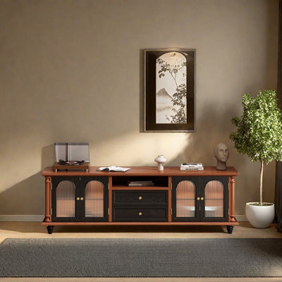 American style solid wood frame TV stand