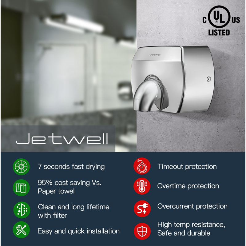 Compact Stainless Steel High-Speed Automatic Hand Dryer