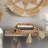 Mango Wood Handmade Hexagon Carved Geometric Long Beaded Garland with Tassel-71097644