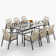 Rectangular 8 - Person 82.7'' L Outdoor Patio Dining Set With 8 Rattan Chairs