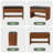 4 Pair Upholstered Shoe Storage Bench-116304488